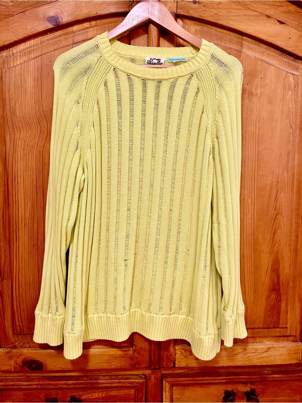 Future Collective with Gabriella Karefa-Johnson Open-Weave Lemon Sweatwr